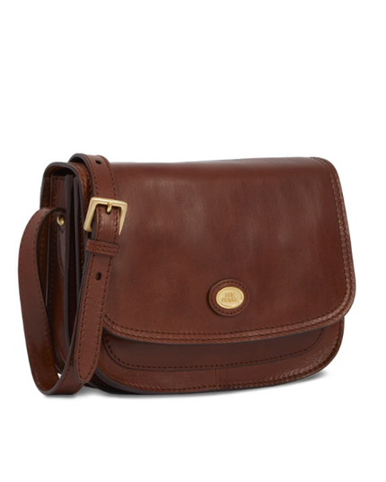 The Bridge Borsa a tracolla cuoio marrone in pelle con zip