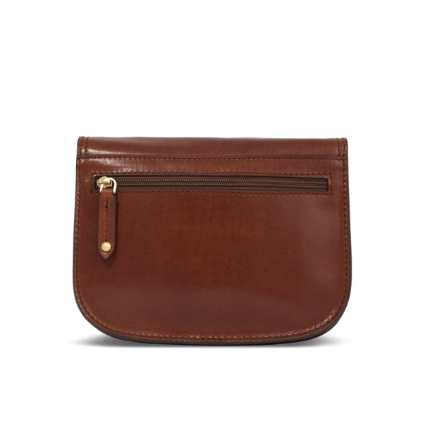 The Bridge Borsa a tracolla cuoio marrone in pelle con zip