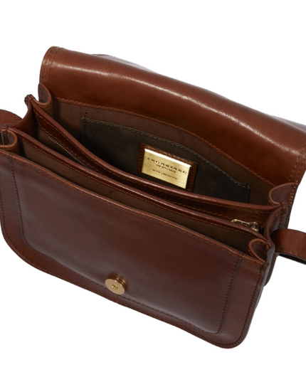 The Bridge Borsa a tracolla cuoio marrone in pelle con zip
