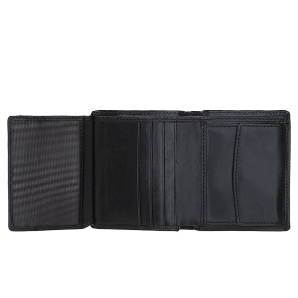 Portafogli di Pelle da Uomo con Portamonete Nero
