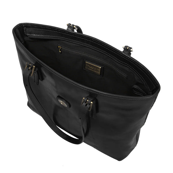 The Bridge Borsa shopper pelle donna con zip Nero