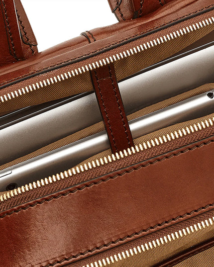 The Bridge Zaino in pelle porta pc uomo due zip Vespucci