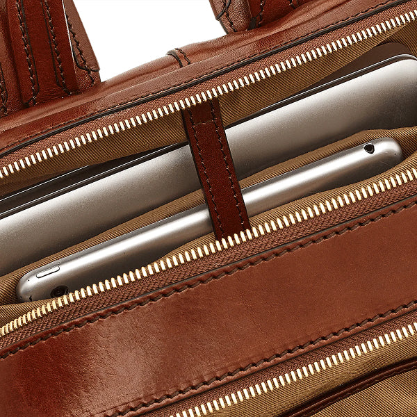 The Bridge Zaino in pelle porta pc uomo due zip Vespucci
