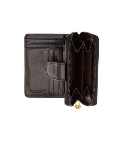 The Bridge Portafogli in pelle donna piccolo con portamonete Story Donna  Nero