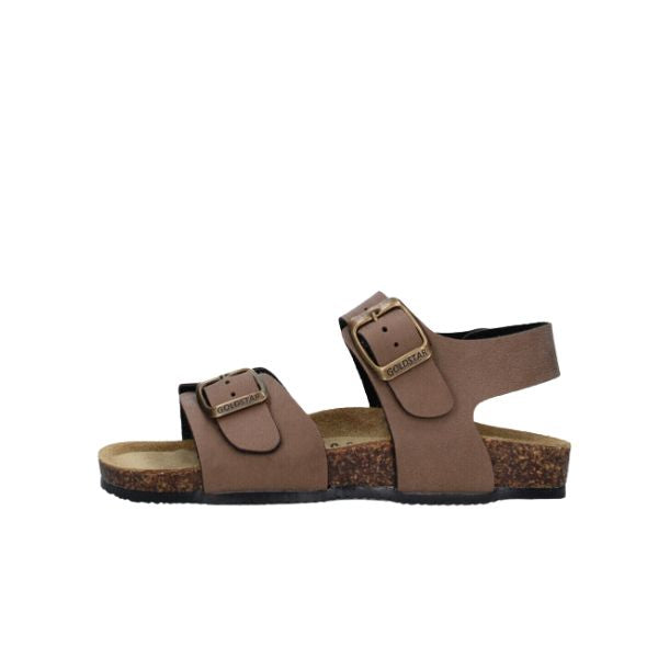 Goldstar sandali in pelle con doppia fibbia marrone