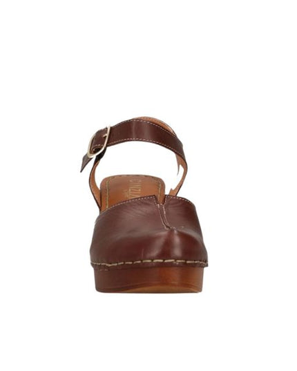 Cinzia Soft sabot con cinturino e tacco effetto legno