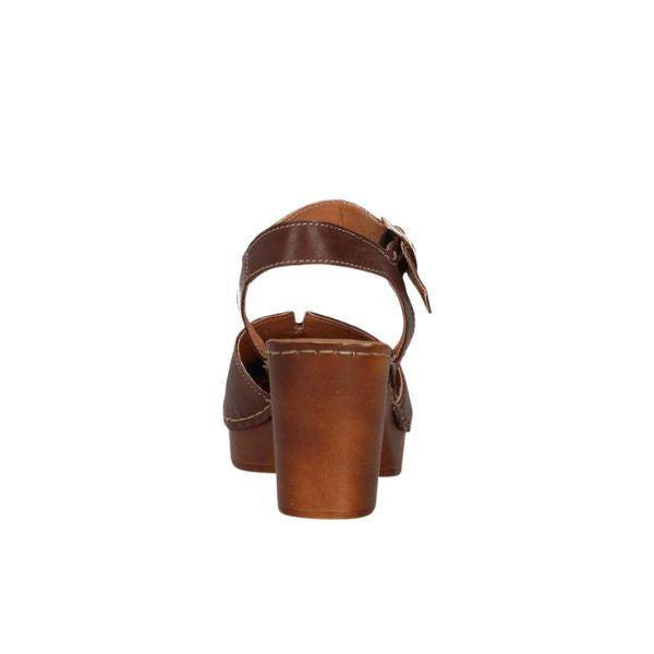Cinzia Soft sabot con cinturino e tacco effetto legno