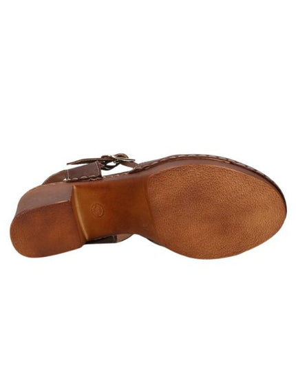 Cinzia Soft sabot con cinturino e tacco effetto legno