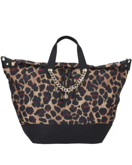 Ynot? Space borsa shopping morbida grande a fantasia animalier