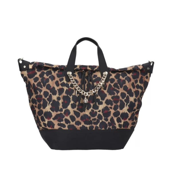 Ynot? Space borsa shopping morbida grande a fantasia animalier