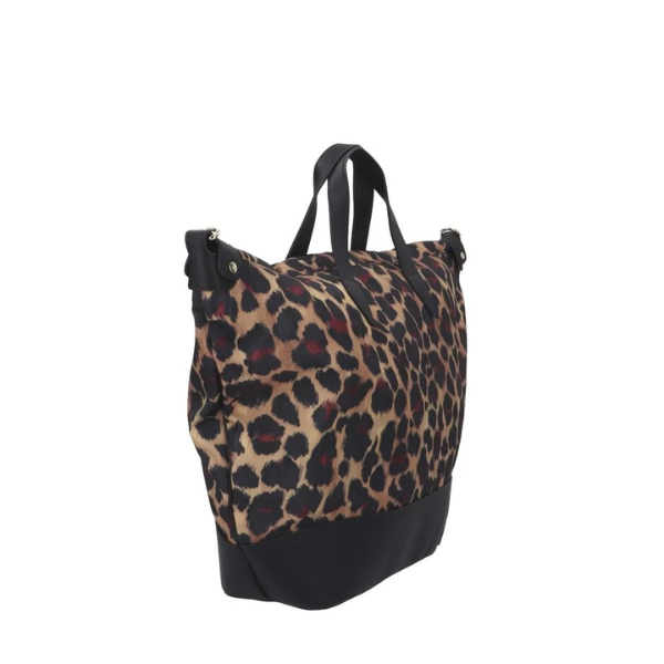 Ynot? Space borsa shopping morbida grande a fantasia animalier