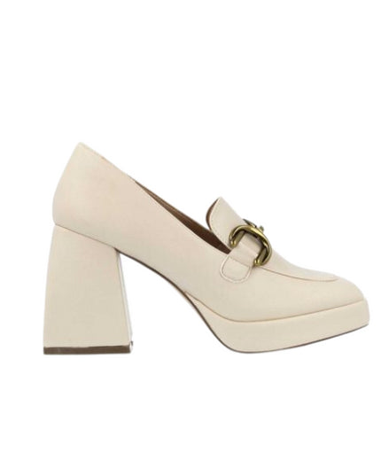 Menbur mocassini con tacco quadrato e accessorio