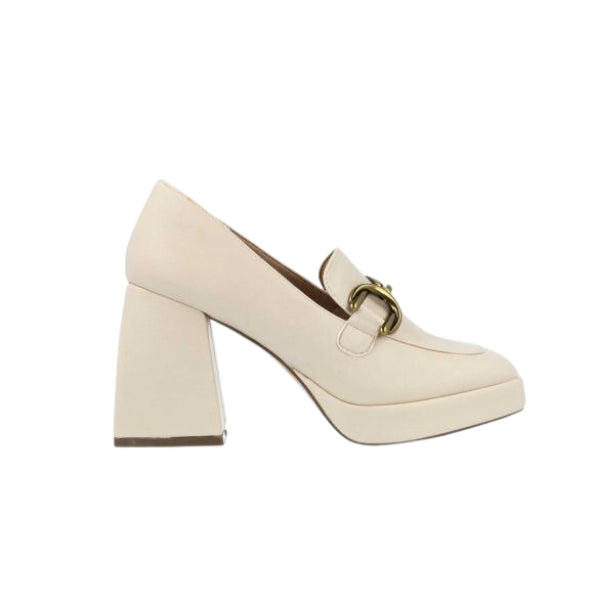 Menbur mocassini con tacco quadrato e accessorio