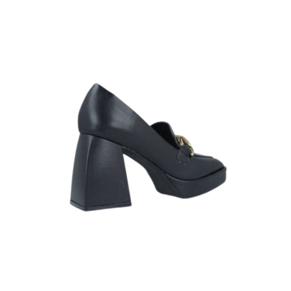 Menbur mocassini con tacco quadrato e accessorio