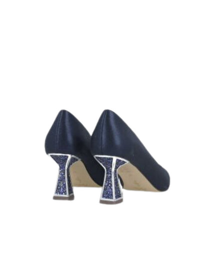 Menbur decolletè con tacco smaltato glitterato a clessidra