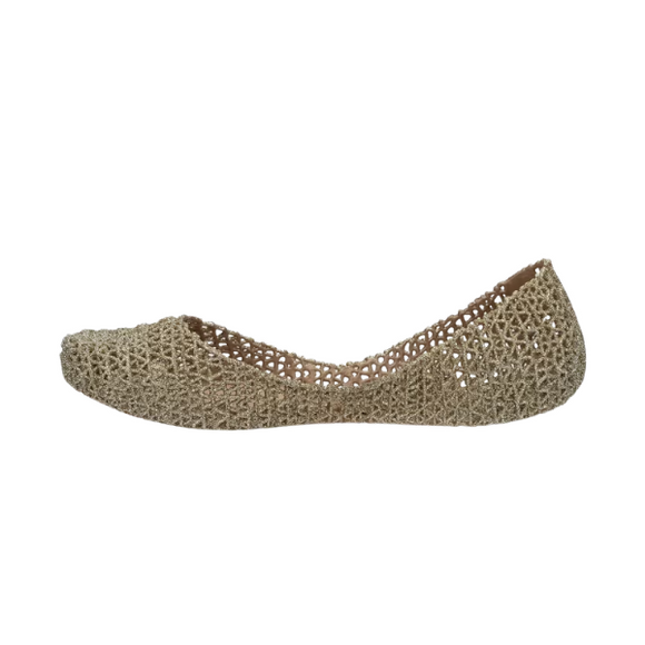 Melissa Campana Papel VII AD ballerine con glitter applicati Gold
