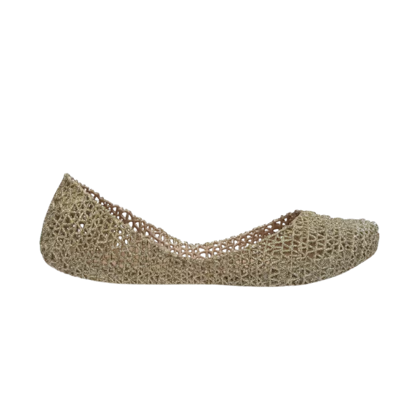Melissa Campana Papel VII AD ballerine con glitter applicati Gold