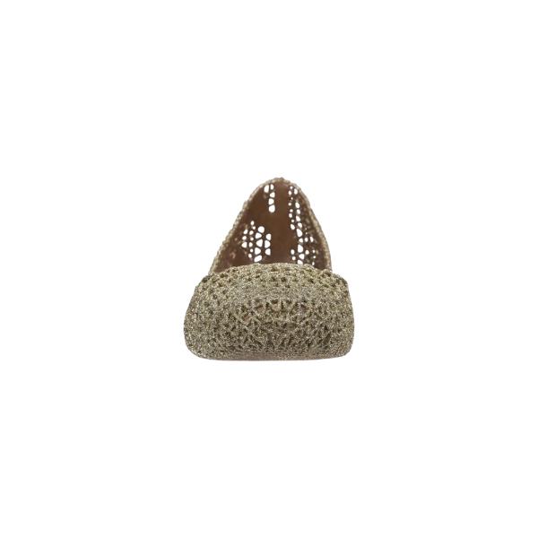 Melissa Campana Papel VII AD ballerine con glitter applicati Gold