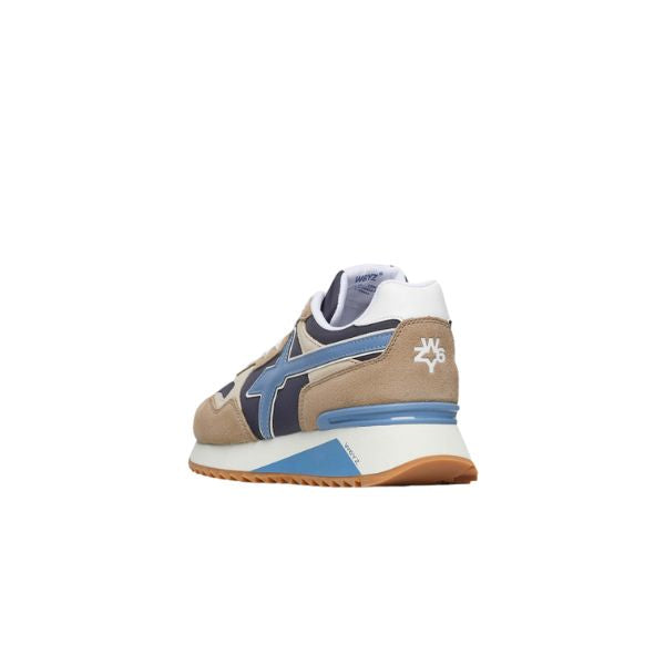W6yz Yak M sneakers in suede e tessuto e suede blu e beige