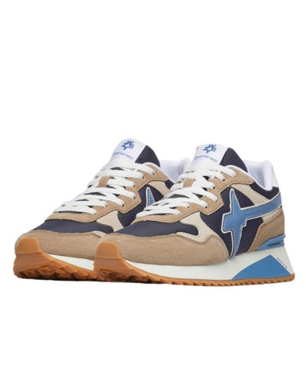 W6yz Yak M sneakers in suede e tessuto e suede blu e beige
