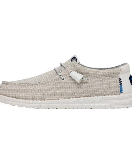 Hey Dude Wally Sport Mesh mocassini in tessuto con lacci elastici Bianco