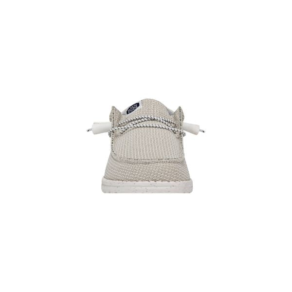 Hey Dude Wally Sport Mesh mocassini in tessuto con lacci elastici Bianco