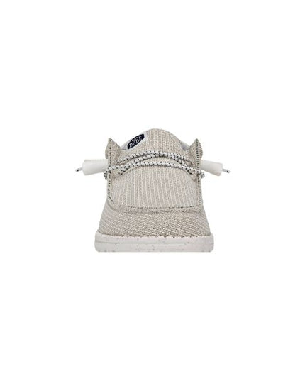 Hey Dude Wally Sport Mesh mocassini in tessuto con lacci elastici Bianco