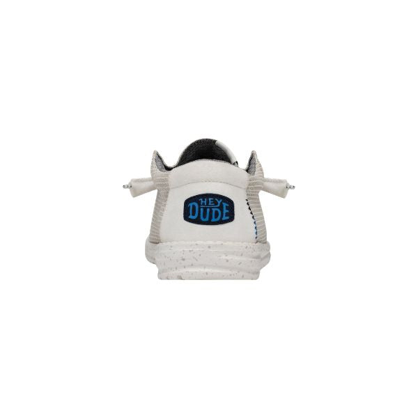 Hey Dude Wally Sport Mesh mocassini in tessuto con lacci elastici Bianco