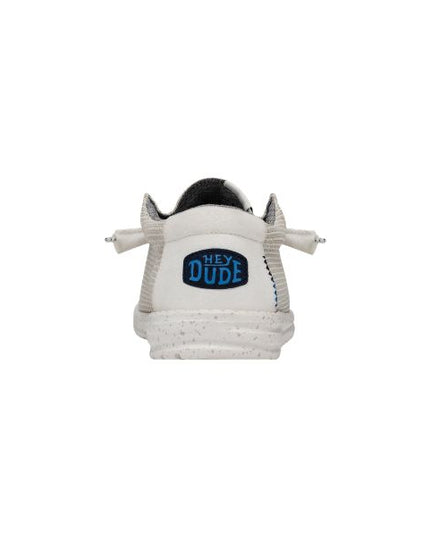 Hey Dude Wally Sport Mesh mocassini in tessuto con lacci elastici Bianco