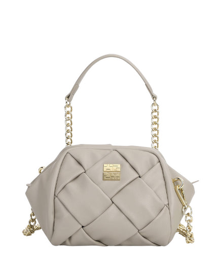 Ynot? borsa in ecopelle inrecciata con catena