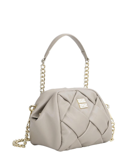 Ynot? borsa in ecopelle inrecciata con catena