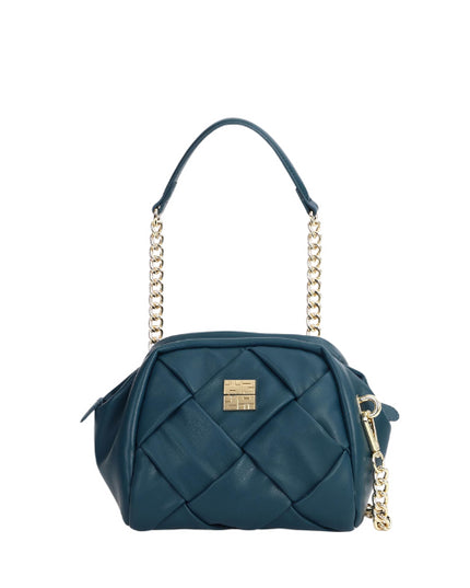 Ynot? borsa in ecopelle inrecciata con catena