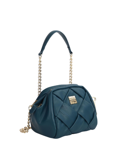 Ynot? borsa in ecopelle inrecciata con catena