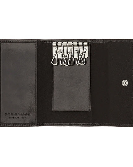The Bridge Portachiavi in pelle con sei ganci Story Uomo Nero
