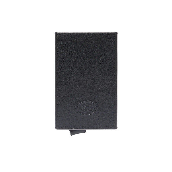 The Bridge  Portacarte  con protezione rfid in pelle a scatto Story Uomo Nero
