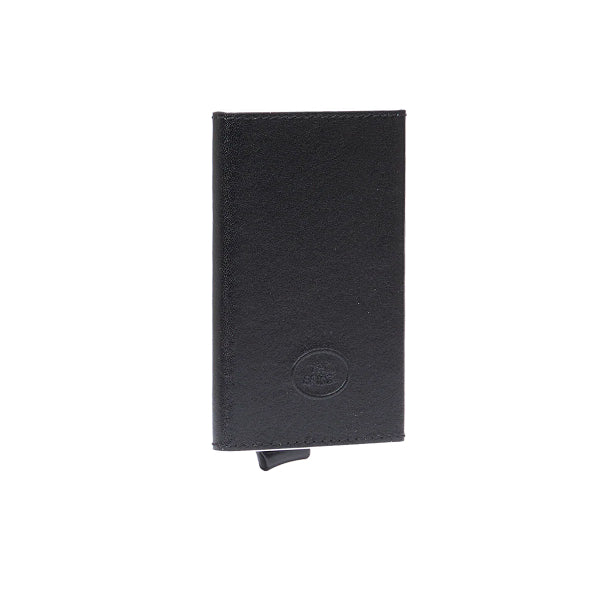 The Bridge  Portacarte  con protezione rfid in pelle a scatto Story Uomo Nero