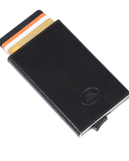 The Bridge  Portacarte  con protezione rfid in pelle a scatto Story Uomo Nero