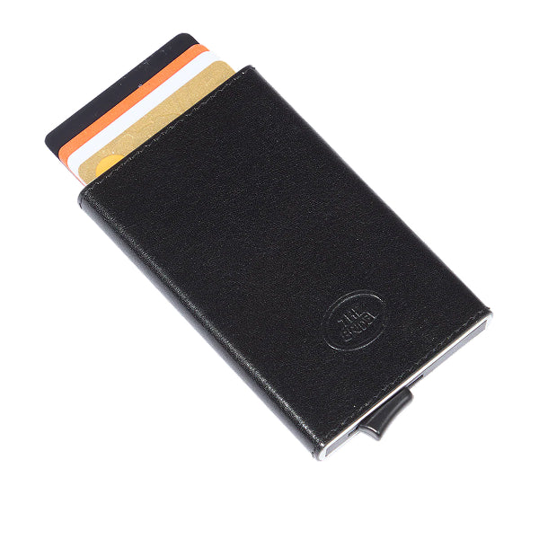 The Bridge  Portacarte  con protezione rfid in pelle a scatto Story Uomo Nero