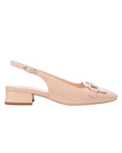 Nero Giardini decolletè slingback in vernice con tacco basso