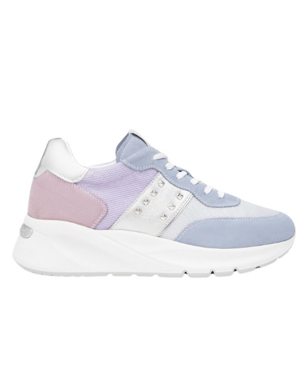 Nero Giardini sneakers in pelle e tessuto con borchie