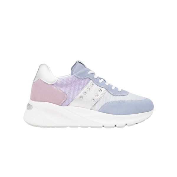 Nero Giardini sneakers in pelle e tessuto con borchie