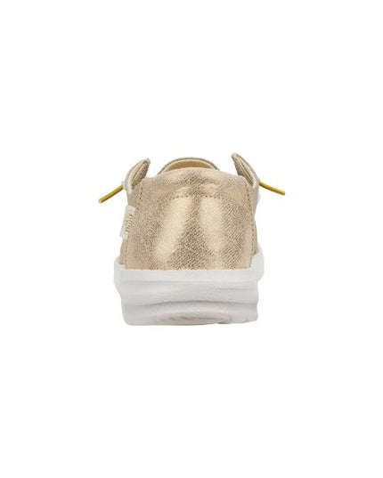HeyDude Wendy Metallic Sparkle mocassiniin tessuto glitter Gold