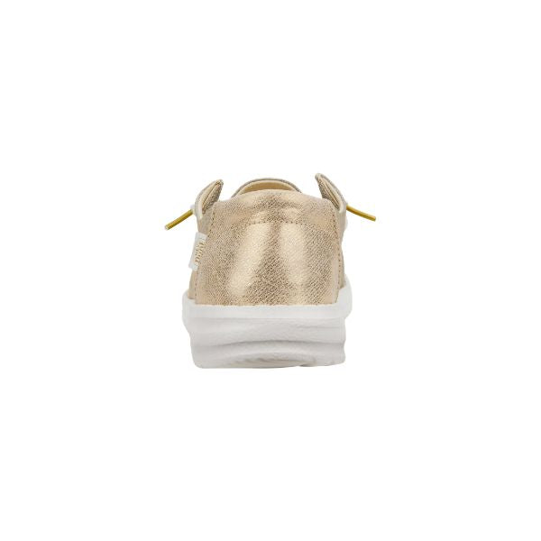 HeyDude Wendy Metallic Sparkle mocassiniin tessuto glitter Gold