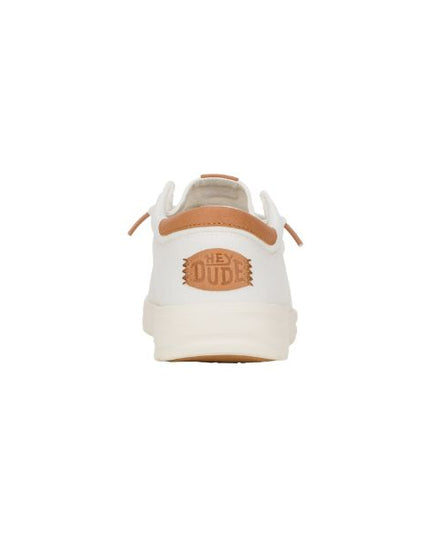 Hey Dude Paul Canvas scarpe slip on in tessuto bianco con lacci elastici