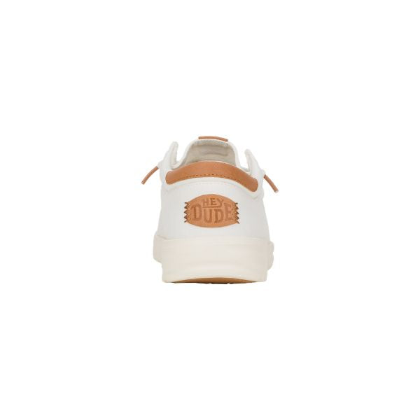Hey Dude Paul Canvas scarpe slip on in tessuto bianco con lacci elastici