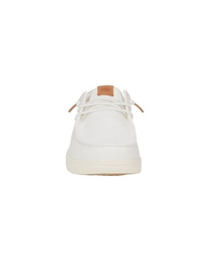 Hey Dude Paul Canvas scarpe slip on in tessuto bianco con lacci elastici