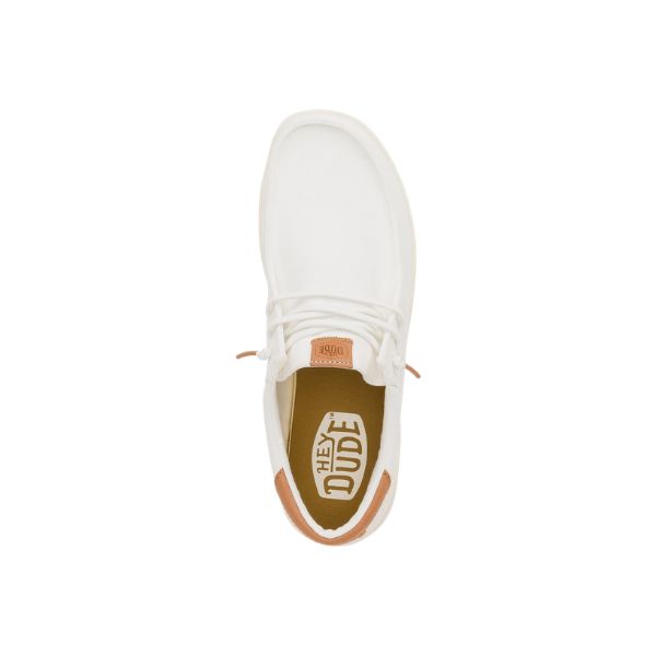 Hey Dude Paul Canvas scarpe slip on in tessuto bianco con lacci elastici