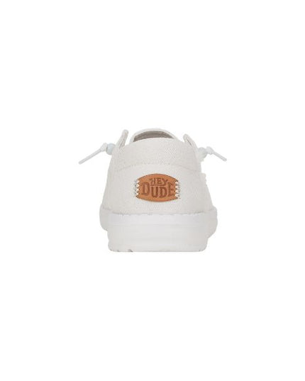 Hey Dude Wendy Crochet Lace scarpe in tessuto bianco con ricami