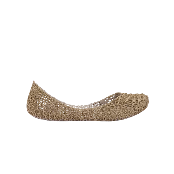 Mini Melissa Campana Papel Inf ballerine con glitter applicato
