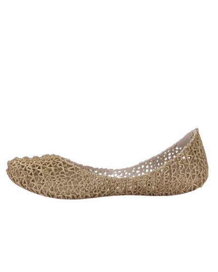 Mini Melissa Campana Papel Inf ballerine con glitter applicato